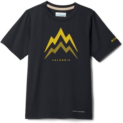 Columbia Youth Boys Tech Trail Utility Short Sleeve Graphic Crew, Technical Short Sleeve T-Shirt, Black/Energetic, X-Large Columbia Youth Boys Tech Trail Utility Short Sleeve Graphic Crew, Technical Short Sleeve T-Shirt, Black/Energetic, X-Large