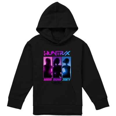 KPop Demon Hunters K-Pop Demon Hunters Huntrix Spotlights Youth Kids Boy/Girls Pull-Over Hoodie, Black, 12-13 KPop Demon Hunters K-Pop Demon Hunters Huntrix Spotlights Youth Kids Boy/Girls Pull-Over Hoodie, Black, 12-13