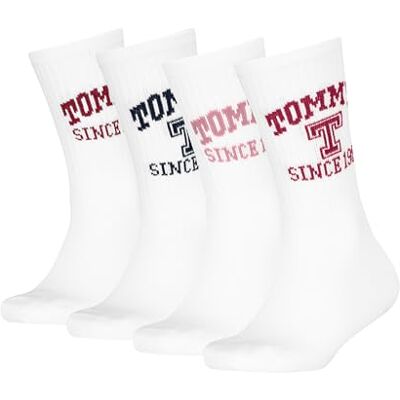 Tommy Hilfiger 8719965009202 TH Kids Socks 4P Varsity Ecom, Pink/Tommy Original, 31-34 Tommy Hilfiger 8719965009202 TH Kids Socks 4P Varsity Ecom, Pink/Tommy Original, 31-34