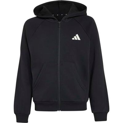 adidas Unisex Kids Seasonals Collegiate Typography Full Zip Hoody Junior Sweatshirt, black/white, 5-6 Years adidas Unisex Kids Seasonals Collegiate Typography Full Zip Hoody Junior Sweatshirt, black/white, 5-6 Years