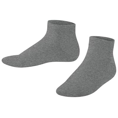 FALKE Unisex Kids Family K Sn Sustainable Cotton Low-Cut Plain Trainer Socks 1 Pair, Grey Light Melange 3390, 9-11.5 FALKE Unisex Kids Family K Sn Sustainable Cotton Low-Cut Plain Trainer Socks 1 Pair, Grey Light Melange 3390, 9-11.5