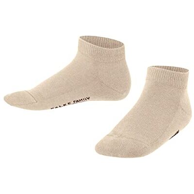 FALKE Unisex Kids Family K Sn Sustainable Cotton Low-Cut Plain Trainer Socks 1 Pair, Beige Sand Melange 4650, 3-5 FALKE Unisex Kids Family K Sn Sustainable Cotton Low-Cut Plain Trainer Socks 1 Pair, Beige Sand Melange 4650, 3-5