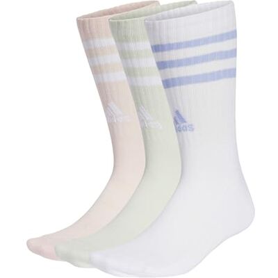 adidas Unisex Kids 3-Stripes Cushioned Crew Socks 3 Pairs adidas Unisex Kids 3-Stripes Cushioned Crew Socks 3 Pairs