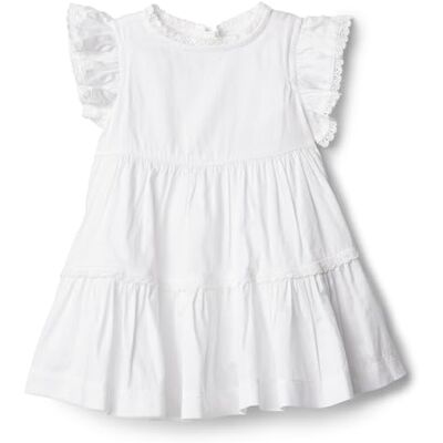 Amazon Essentials x Sofia Grainge Baby Girls' Woven Cotton Sateen Fit & Flare Casual Dress, White, 24 Months Amazon Essentials x Sofia Grainge Baby Girls' Woven Cotton Sateen Fit & Flare Casual Dress, White, 24 Months