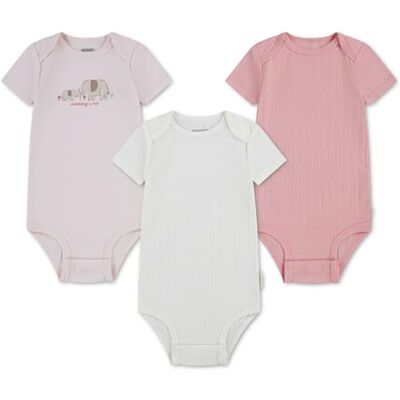 HUGGIES Bodysuit (3-Pack) Baby Girl Pink HUGGIES Bodysuit (3-Pack) Baby Girl Pink