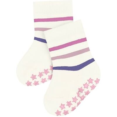 FALKE Unisex Baby Multi Stripe B Hp Cotton Grips On Sole Grip socks 1 Pair, White Off-White 2049, 6-12 months FALKE Unisex Baby Multi Stripe B Hp Cotton Grips On Sole Grip socks 1 Pair, White Off-White 2049, 6-12 months
