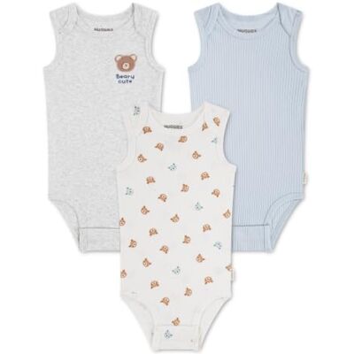 HUGGIES Strappy Bodysuit (3-Pack) Baby Girl White HUGGIES Strappy Bodysuit (3-Pack) Baby Girl White
