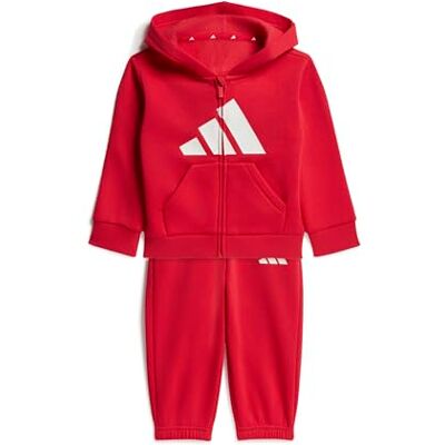 adidas Unisex Baby Essentials Track_Suit, pure ruby/white, 12-18 Months adidas Unisex Baby Essentials Track_Suit, pure ruby/white, 12-18 Months