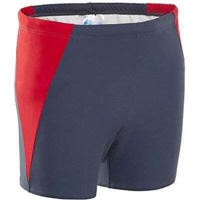 Kes-Vir Incontinence Boy's Swim Shorties in Slate/Red, 7-8 years Kes-Vir Incontinence Boy's Swim Shorties in Slate/Red, 7-8 years