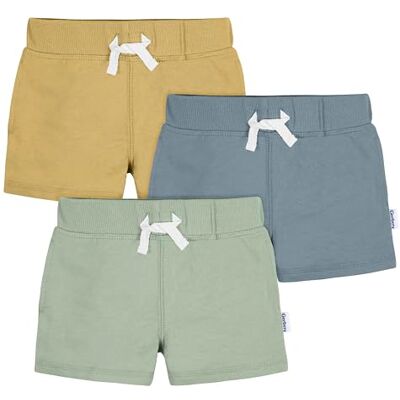 Gerber 3Pk Knit Short W/Drawstring Green/Blue/Tan 6-9M Gerber 3Pk Knit Short W/Drawstring Green/Blue/Tan 6-9M
