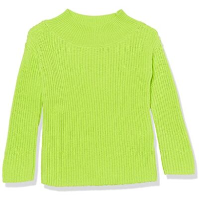Amazon Essentials Girls' Modern Wide-Neck Pullover Jumper, Lime Green, 3 Years Amazon Essentials Girls' Modern Wide-Neck Pullover Jumper, Lime Green, 3 Years