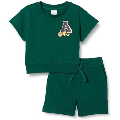 Amazon Essentials Boys' Relaxed Fit Sweatshirt and Shorts Set, Pack of 2, Dark Green Alphabet, 9 Years Amazon Essentials Boys' Relaxed Fit Sweatshirt and Shorts Set, Pack of 2, Dark Green Alphabet, 9 Years