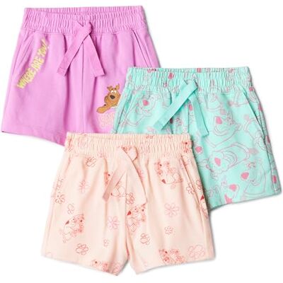 Amazon Essentials Warner Brothers Girl's Shorts, Pack of 3, Scooby Doo, 4 Years Amazon Essentials Warner Brothers Girl's Shorts, Pack of 3, Scooby Doo, 4 Years