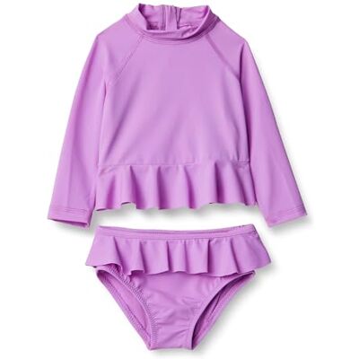 Amazon Essentials Baby Girls' Rashguard Set, Bright Lavender, 24 Months Amazon Essentials Baby Girls' Rashguard Set, Bright Lavender, 24 Months