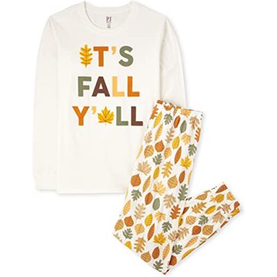 The Children's Place Baby Holiday Pajamas, Cotton Set, Its Fall Yall, XLarge (Adult) The Children's Place Baby Holiday Pajamas, Cotton Set, Its Fall Yall, XLarge (Adult)