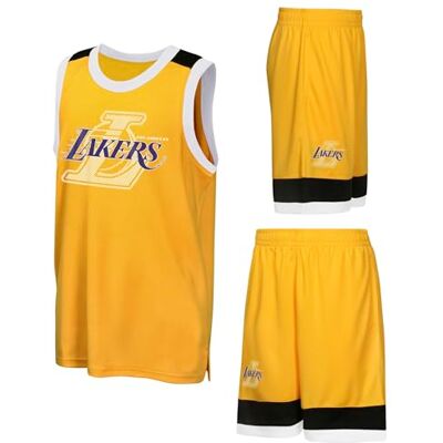 NBA Boys Poly Interlock Tank & Short Set, Yellow, 12-13 Years EU NBA Boys Poly Interlock Tank & Short Set, Yellow, 12-13 Years EU