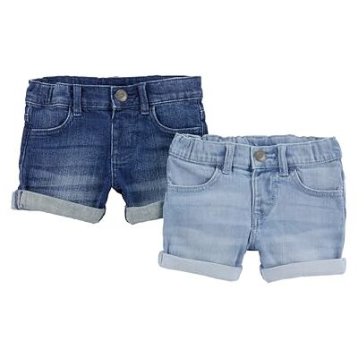 Simple Joys by Carter's Baby Girls' Denim Shorts, Pack of 2, Dark Denim/Light Denim, 3-6 Months Simple Joys by Carter's Baby Girls' Denim Shorts, Pack of 2, Dark Denim/Light Denim, 3-6 Months