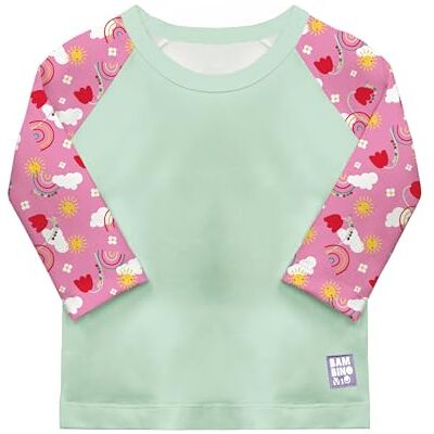 Mitac , UPF 40+ Sun Protection Long Sleeve Swim Guard Rash Top for Baby and Toddler (1-2 Years Happy Days) Boys and Girls Mitac , UPF 40+ Sun Protection Long Sleeve Swim Guard Rash Top for Baby and Toddler (1-2 Years Happy Days) Boys and Girls