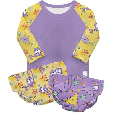 Mitac , Revolutionary Reusable Swim Set 2 Swim Nappies and Rash Top, Baby and Toddler, Sun Protection UPF40+ Mitac , Revolutionary Reusable Swim Set 2 Swim Nappies and Rash Top, Baby and Toddler, Sun Protection UPF40+