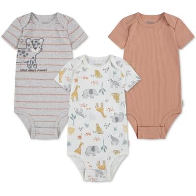 HUGGIES Bodysuit (3-Pack) Baby Boy Beige HUGGIES Bodysuit (3-Pack) Baby Boy Beige