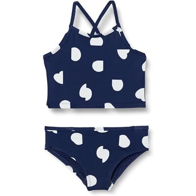 Amazon Essentials Girls' Tankini Set, Deep Blue Ivory Abstract Dots, 2 Years Amazon Essentials Girls' Tankini Set, Deep Blue Ivory Abstract Dots, 2 Years