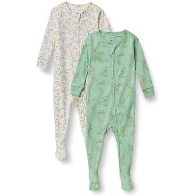 Amazon Essentials Disney Marvel Star Wars Unisex Babies' and Toddlers' Snug-Fit Cotton Footed Pajamas, Multipacks Bambi Nature Print 4T Amazon Essentials Disney Marvel Star Wars Unisex Babies' and Toddlers' Snug-Fit Cotton Footed Pajamas, Multipacks Bambi Nature Print 4T