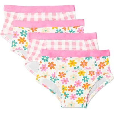 Amazon Essentials Unisex Toddlers' Cotton Training Underwear, Pack of 4, Gingham/ Flowers, 3 Years Amazon Essentials Unisex Toddlers' Cotton Training Underwear, Pack of 4, Gingham/ Flowers, 3 Years