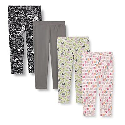 Amazon Essentials Disney Marvel Star Wars Frozen Princess Girls' Leggings, Pack of 4, Star Wars/Doodle, 8 Years Amazon Essentials Disney Marvel Star Wars Frozen Princess Girls' Leggings, Pack of 4, Star Wars/Doodle, 8 Years