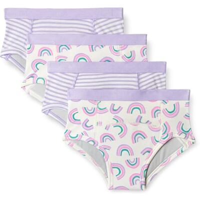 Amazon Essentials Unisex Toddlers' Cotton Training Underwear, Pack of 4, Rainbow/ Stripes, 2 Years Amazon Essentials Unisex Toddlers' Cotton Training Underwear, Pack of 4, Rainbow/ Stripes, 2 Years