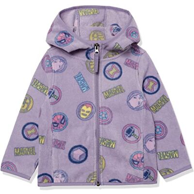 Amazon Essentials Disney Marvel Star Wars Princess Girls' Polar Fleece Full-Zip Hoodie Jackets, Marvel Logo, 8 Years Amazon Essentials Disney Marvel Star Wars Princess Girls' Polar Fleece Full-Zip Hoodie Jackets, Marvel Logo, 8 Years