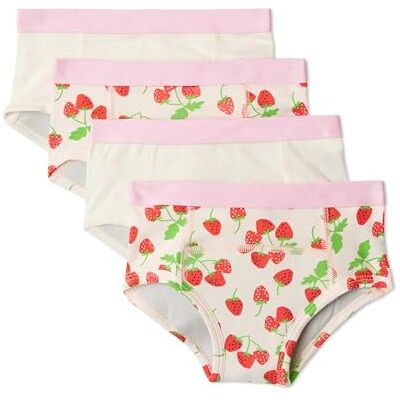 Amazon Essentials Unisex Toddlers' Cotton Training Underwear, Pack of 4, Spots/ Strawberies, 3 Years Amazon Essentials Unisex Toddlers' Cotton Training Underwear, Pack of 4, Spots/ Strawberies, 3 Years