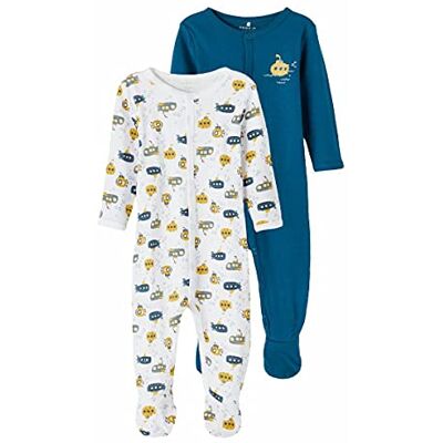 NAME IT Baby Boys NBMNIGHTSUIT 2P W/F LEGION BLUE NOOS Baby and Toddler Sleepers, Legion Blue, 56 NAME IT Baby Boys NBMNIGHTSUIT 2P W/F LEGION BLUE NOOS Baby and Toddler Sleepers, Legion Blue, 56