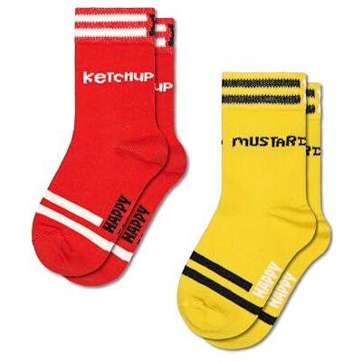 Happy Socks Unisex Kids 2-pack Ketchup, Red, 4-6 Years UK Happy Socks Unisex Kids 2-pack Ketchup, Red, 4-6 Years UK