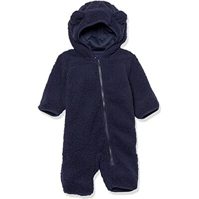 Amazon Essentials Unisex Babies' Sherpa Fleece Bunting Suit, Dark Navy, 24 Months Amazon Essentials Unisex Babies' Sherpa Fleece Bunting Suit, Dark Navy, 24 Months