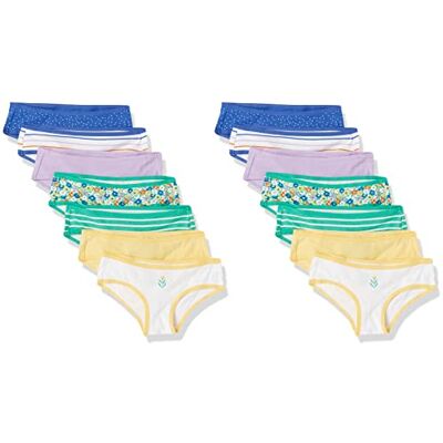 Amazon Essentials Girls' Hipster Knickers, Pack of 14, Multicolour/Dots/Floral/Stripes, 10 Years Amazon Essentials Girls' Hipster Knickers, Pack of 14, Multicolour/Dots/Floral/Stripes, 10 Years