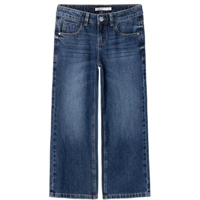 NAME IT Girl's NKFROSE Wide Jeans 5529-BE NOOS Wide Jeans, Dark Blue Denim, NAME IT Girl's NKFROSE Wide Jeans 5529-BE NOOS Wide Jeans, Dark Blue Denim,