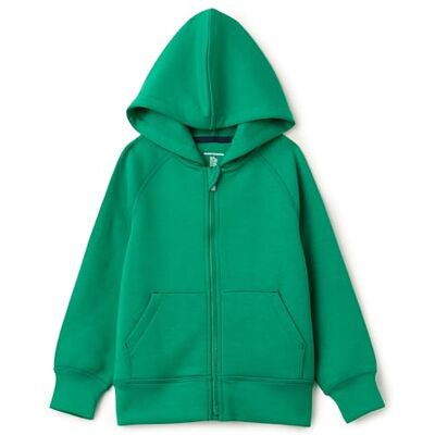 Amazon Essentials Boys' Active Sweat Relaxed-Fit Full Zip Hoodie with Thumb Holes, Emerald Green, 10 Years Amazon Essentials Boys' Active Sweat Relaxed-Fit Full Zip Hoodie with Thumb Holes, Emerald Green, 10 Years