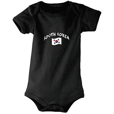 Supportershop Kids South Korea Bodysuit Black, 6-12 Months Supportershop Kids South Korea Bodysuit Black, 6-12 Months