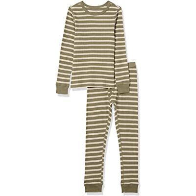Amazon Essentials Boys' Thermal Long Underwear Set, Olive Stripes, 2 Years Amazon Essentials Boys' Thermal Long Underwear Set, Olive Stripes, 2 Years