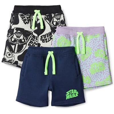Amazon Essentials Boys' French Terry Knit Shorts, Pack of 3, Star Wars, 10 Years Amazon Essentials Boys' French Terry Knit Shorts, Pack of 3, Star Wars, 10 Years