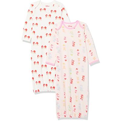 Amazon Essentials Disney Star Wars Baby Girls' Sleeper Gowns, Pack of 2, Minnie Rainbow Chaser, 0-6 Months Amazon Essentials Disney Star Wars Baby Girls' Sleeper Gowns, Pack of 2, Minnie Rainbow Chaser, 0-6 Months