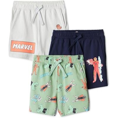 Amazon Essentials Disney Boys' Shorts, Pack of 3, Avengers Action, 3 Years Amazon Essentials Disney Boys' Shorts, Pack of 3, Avengers Action, 3 Years