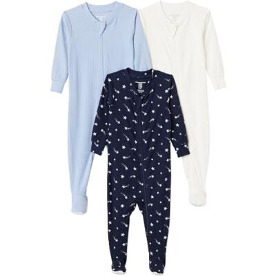 Amazon Essentials Unisex Baby Ribbed Footed Pyjamas Amazon Essentials Unisex Baby Ribbed Footed Pyjamas