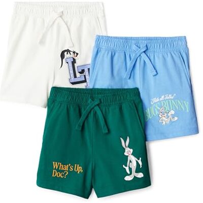 Amazon Essentials Warner Brothers Boy's Shorts, Pack of 3, Looney Tunes, 6-7 Years Amazon Essentials Warner Brothers Boy's Shorts, Pack of 3, Looney Tunes, 6-7 Years
