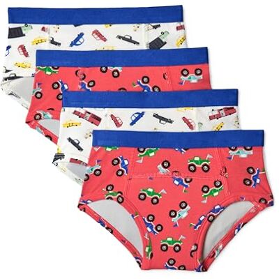 Amazon Essentials Unisex Toddlers' Cotton Training Underwear, Pack of 4, Cars / Trucks, 2 Years Amazon Essentials Unisex Toddlers' Cotton Training Underwear, Pack of 4, Cars / Trucks, 2 Years