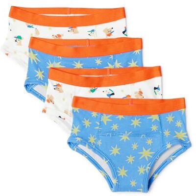 Amazon Essentials Unisex Toddlers' Cotton Training Underwear, Pack of 4, Dogs / Stars, 3 Years Amazon Essentials Unisex Toddlers' Cotton Training Underwear, Pack of 4, Dogs / Stars, 3 Years