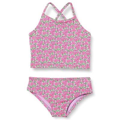 Amazon Essentials Girls' Tankini Set, Lilac Hot Pink Posey Floral, 11-12 Years Amazon Essentials Girls' Tankini Set, Lilac Hot Pink Posey Floral, 11-12 Years