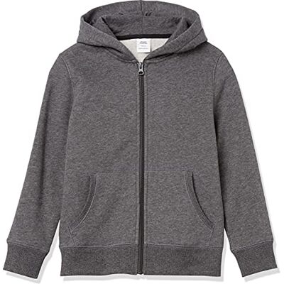 Amazon Essentials Boys' Fleece Zip-Up Hoodie Sweatshirt, Charcoal/Grey Heather, 6-7 Years Amazon Essentials Boys' Fleece Zip-Up Hoodie Sweatshirt, Charcoal/Grey Heather, 6-7 Years