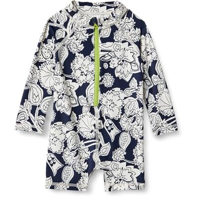 Amazon Essentials Baby Boys' Long-Sleeve One-Piece Rashguard, Navy Folk Floral, 24 Months Amazon Essentials Baby Boys' Long-Sleeve One-Piece Rashguard, Navy Folk Floral, 24 Months