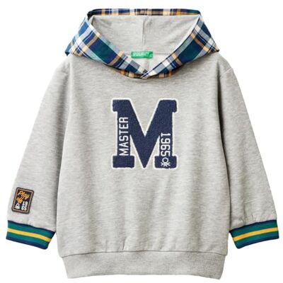 United Boys Maglia C/Capp. M/L 32n4g200r Hooded Sweatshirt, Grigio, UK United Boys Maglia C/Capp. M/L 32n4g200r Hooded Sweatshirt, Grigio, UK